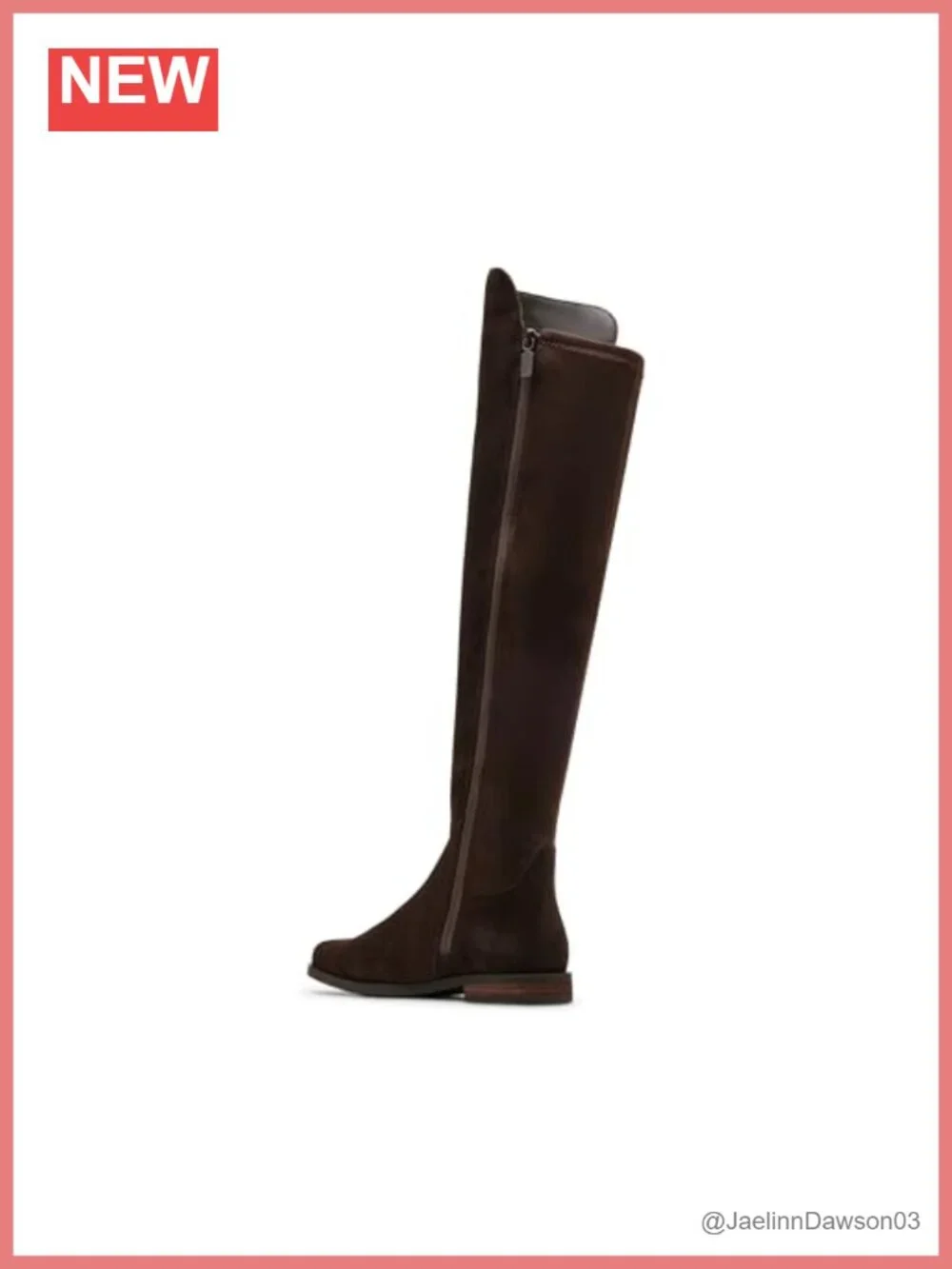 Over the Knee Waterproof Suede Boots 50/50 Stretch Square Toe